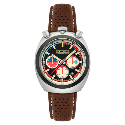 Cadola Men's 42mm Testa Di Toro Quartz Chronograph Leather Strap Watch