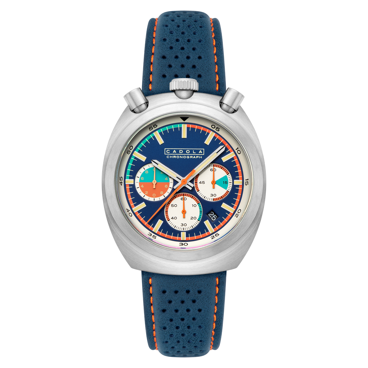 Cadola Men's 42mm Testa Di Toro Quartz Chronograph Leather Strap Watch