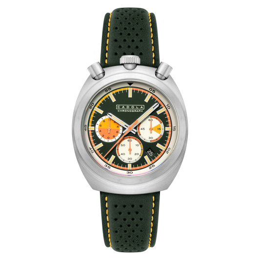 Cadola Men's 42mm Testa Di Toro Quartz Chronograph Leather Strap Watch