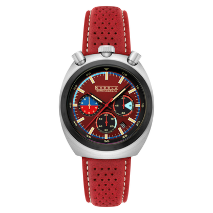 Cadola Men's 42mm Testa Di Toro Quartz Chronograph Leather Strap Watch