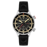 Cadola Men's 46mm Rally Timer Automatic Leather Strap Watch