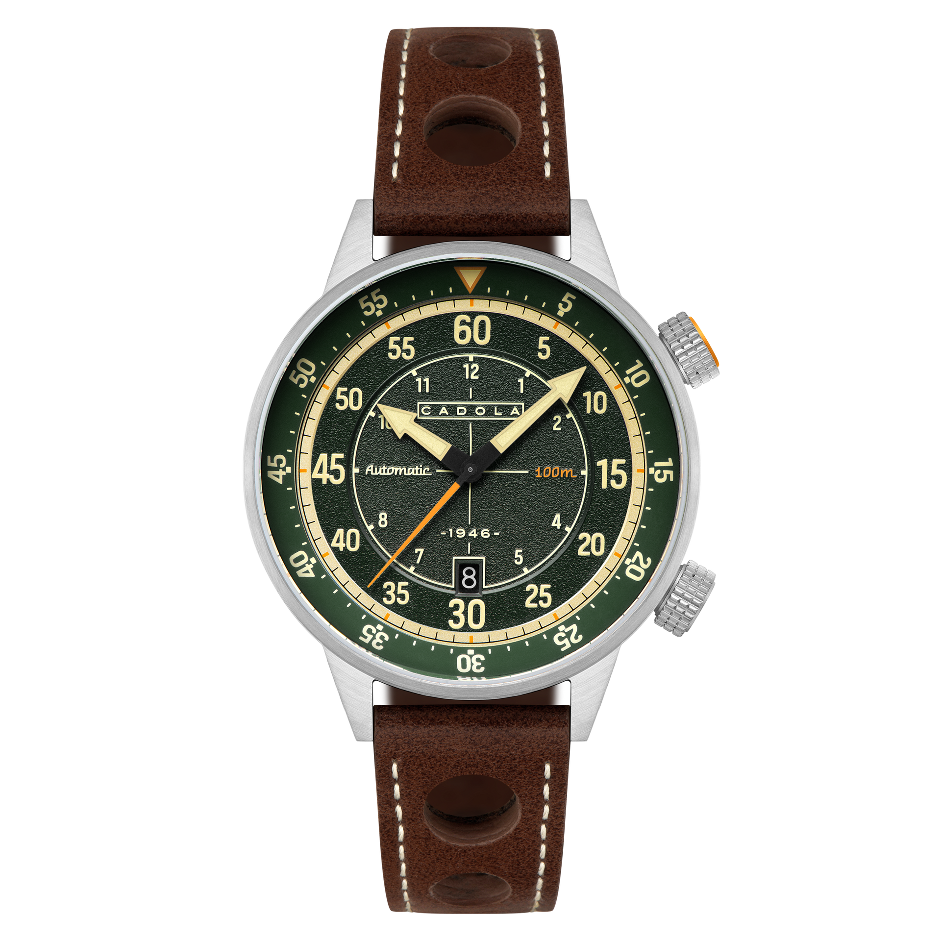Cadola Men's 46mm Rally Timer Automatic Leather Strap Watch – ShopHQ