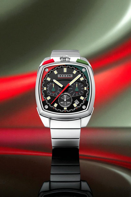 Cadola Men's 39mm Taurus Quartz Chronograph Square Bracelet Watch