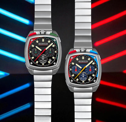 Cadola Men's 39mm Taurus Quartz Chronograph Square Bracelet Watch