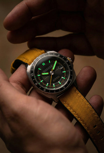 Cadola Men's 41mm Overdrive Automatic Canvas & Silicone Strap Watch