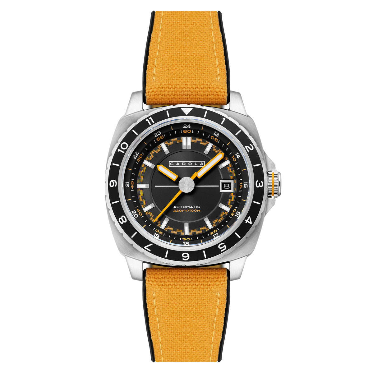 Cadola Men's 41mm Overdrive Automatic Canvas & Silicone Strap Watch