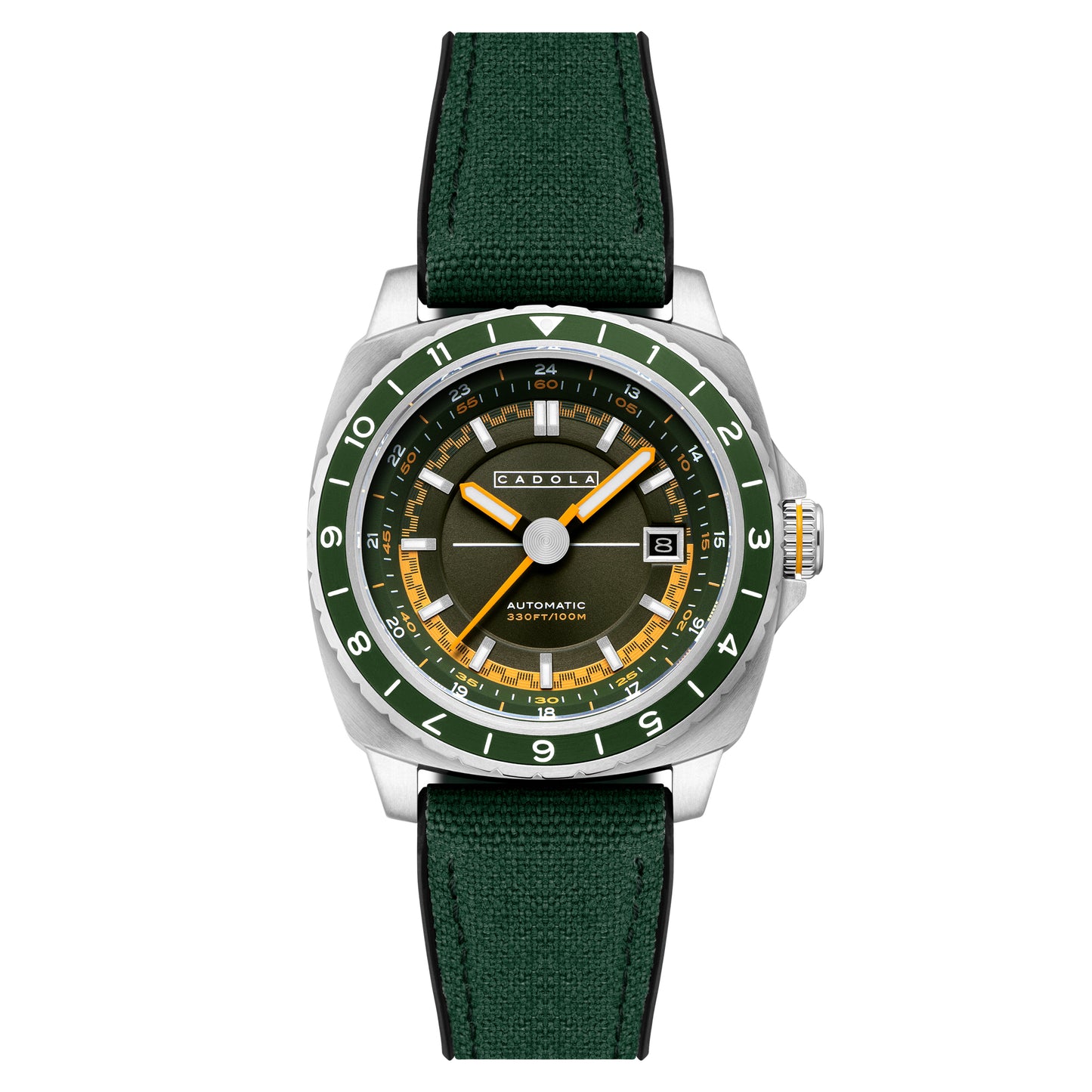 Cadola Men's 41mm Overdrive Automatic Canvas & Silicone Strap Watch