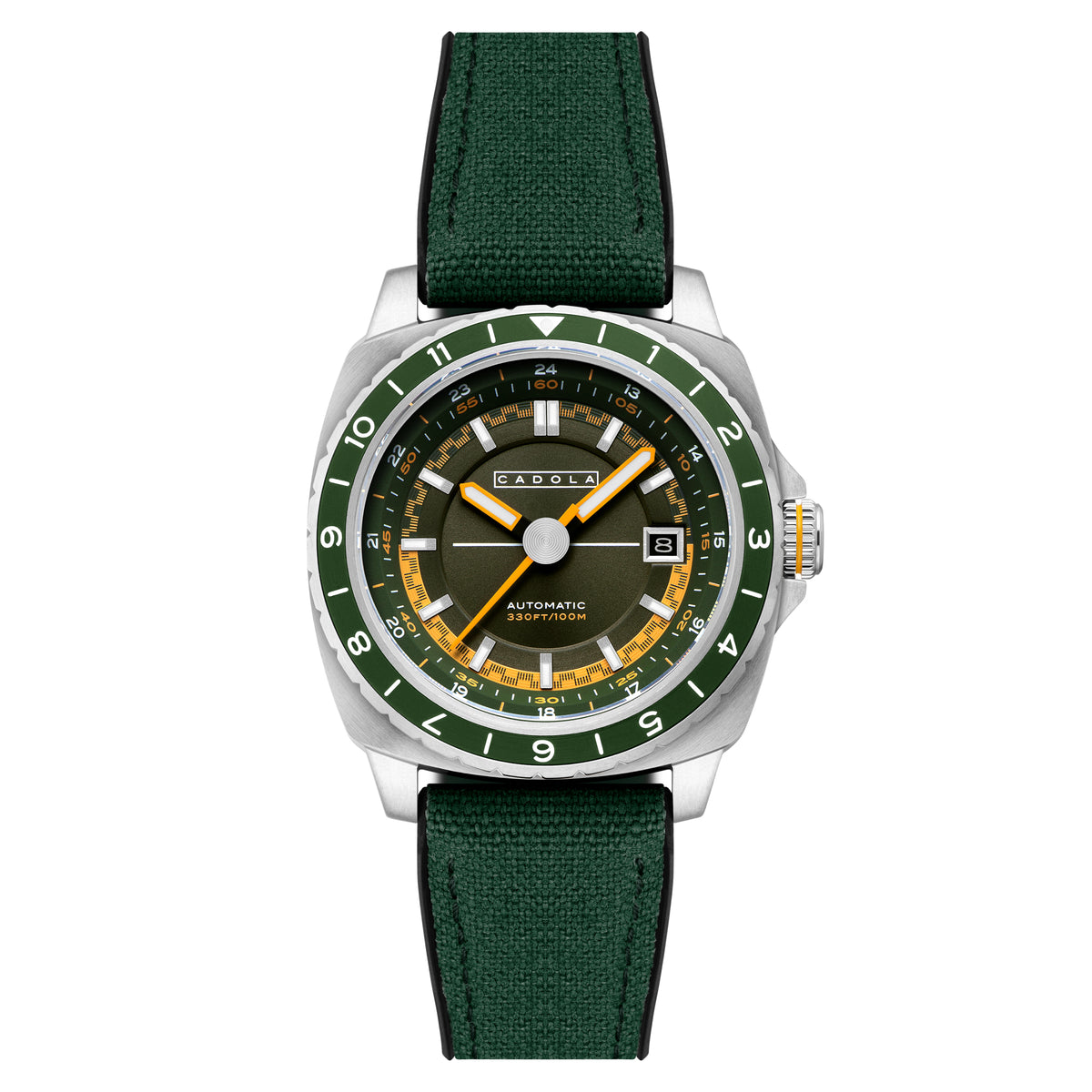 Cadola Men's 41mm Overdrive Automatic Canvas & Silicone Strap Watch