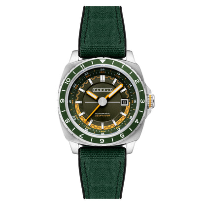 Cadola Men's 41mm Overdrive Automatic Canvas & Silicone Strap Watch