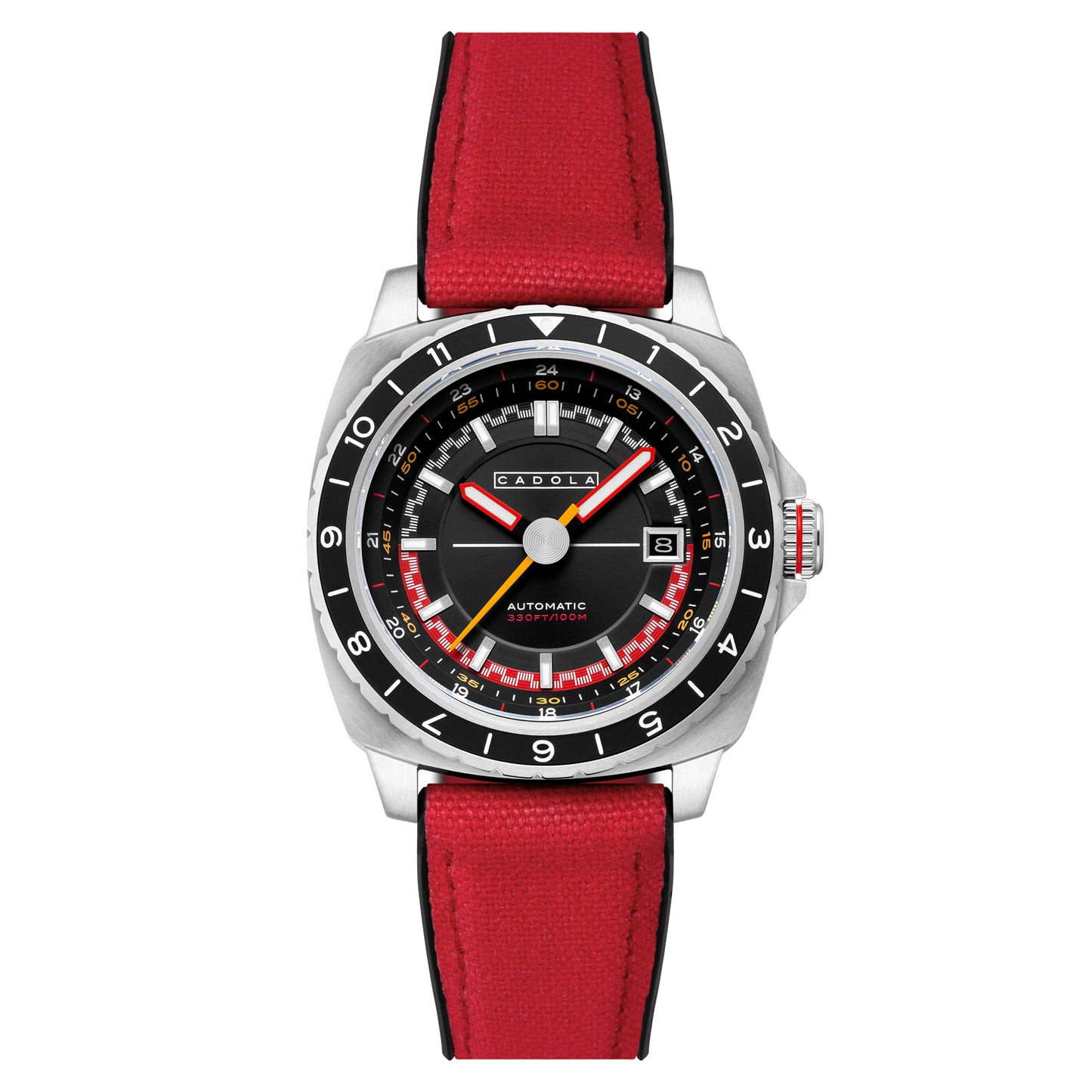 Cadola Men's 41mm Overdrive Automatic Canvas & Silicone Strap Watch