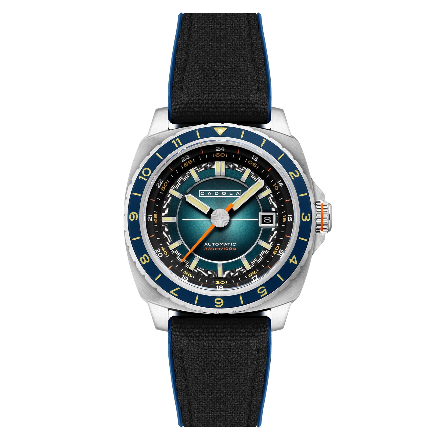 Cadola Men's 41mm Overdrive Automatic Canvas & Silicone Strap Watch