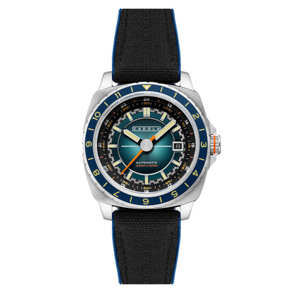 Cadola Men's 41mm Overdrive Automatic Canvas & Silicone Strap Watch