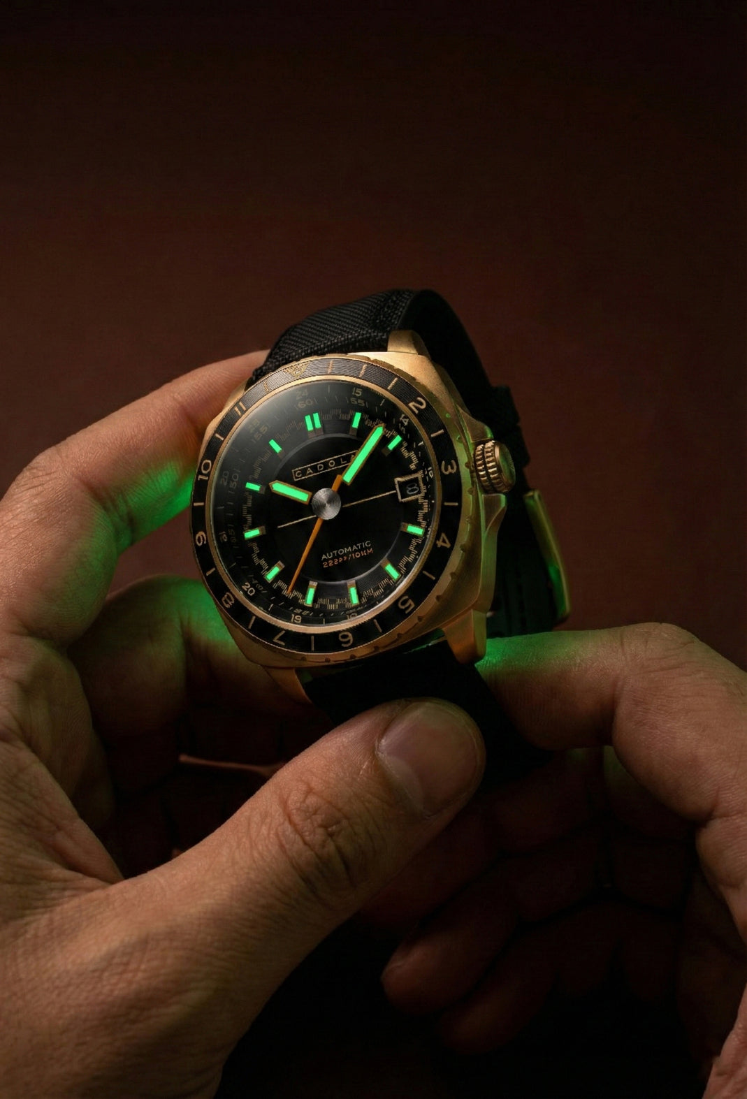 Cadola Men's 41mm Overdrive Automatic Canvas & Silicone Strap Watch