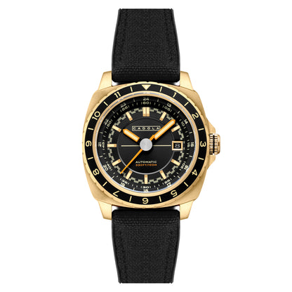 Cadola Men's 41mm Overdrive Automatic Canvas & Silicone Strap Watch