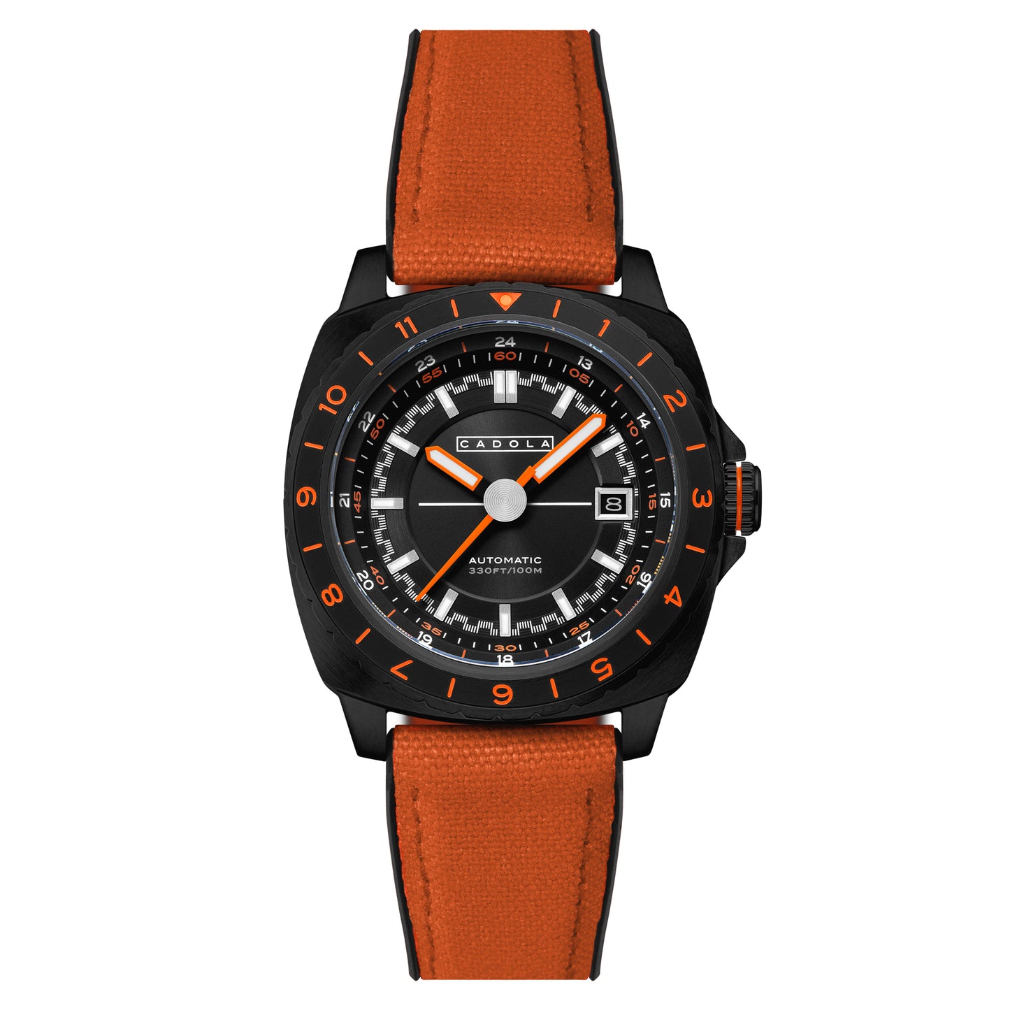 Cadola Men's 41mm Overdrive Automatic Canvas & Silicone Strap Watch