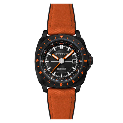 Cadola Men's 41mm Overdrive Automatic Canvas & Silicone Strap Watch