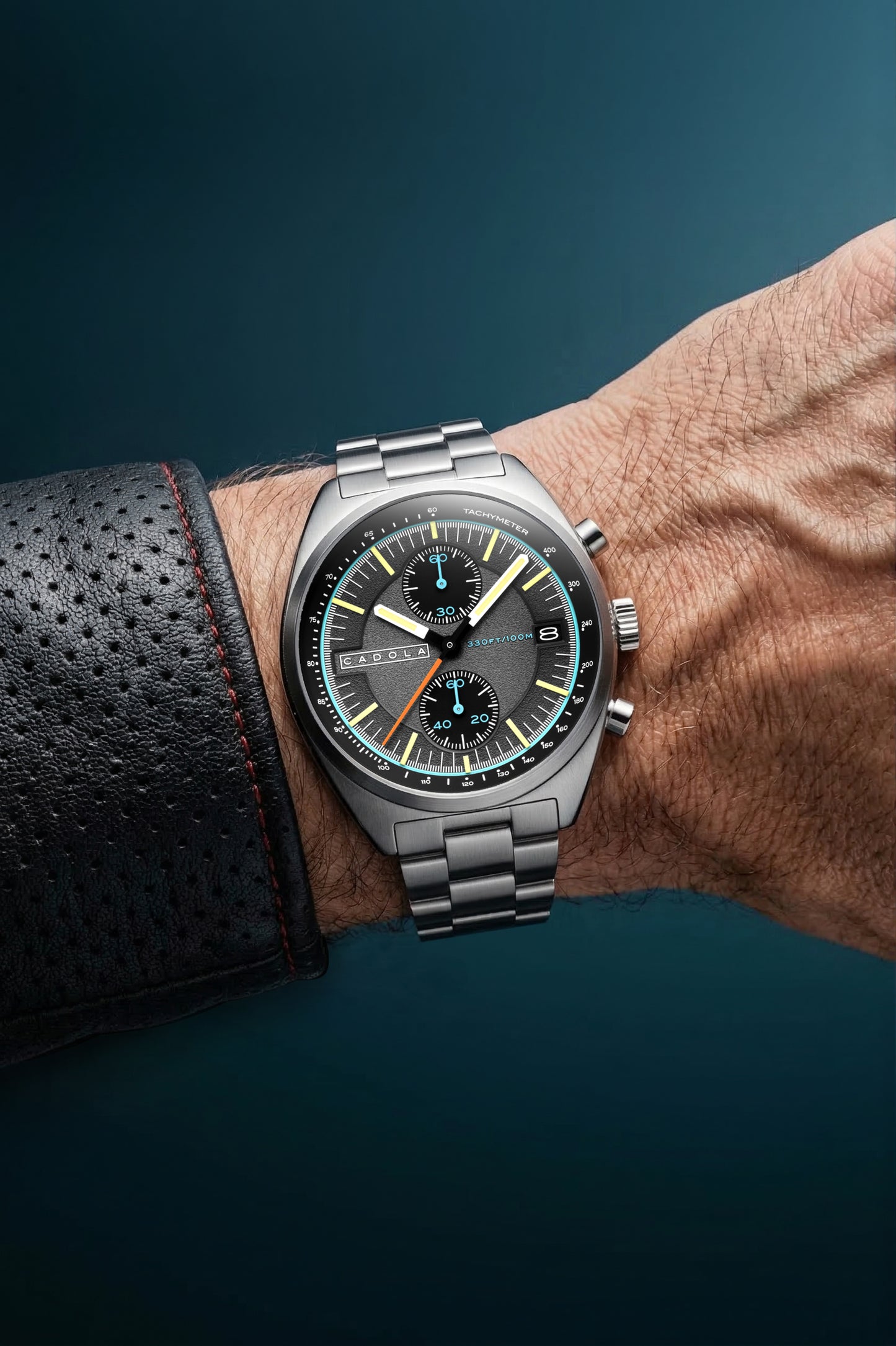 Cadola Men's 41mm Slipstream Meca Quartz Chronograph Bracelet Watch