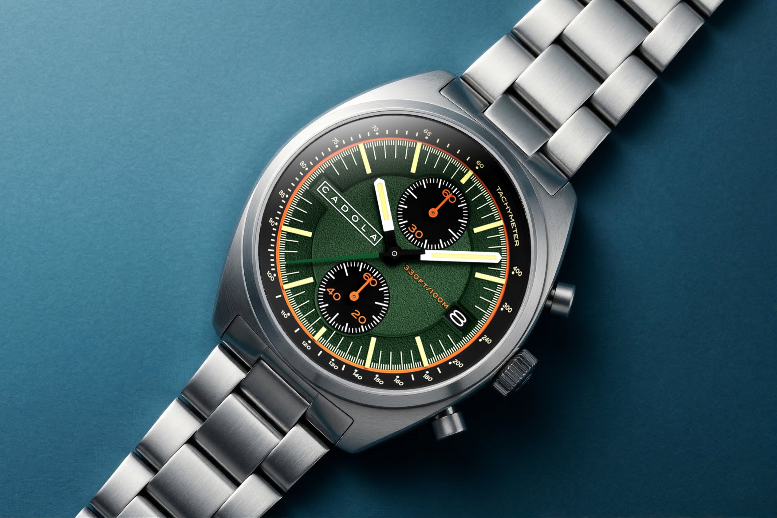 Cadola Men's 41mm Slipstream Meca Quartz Chronograph Bracelet
