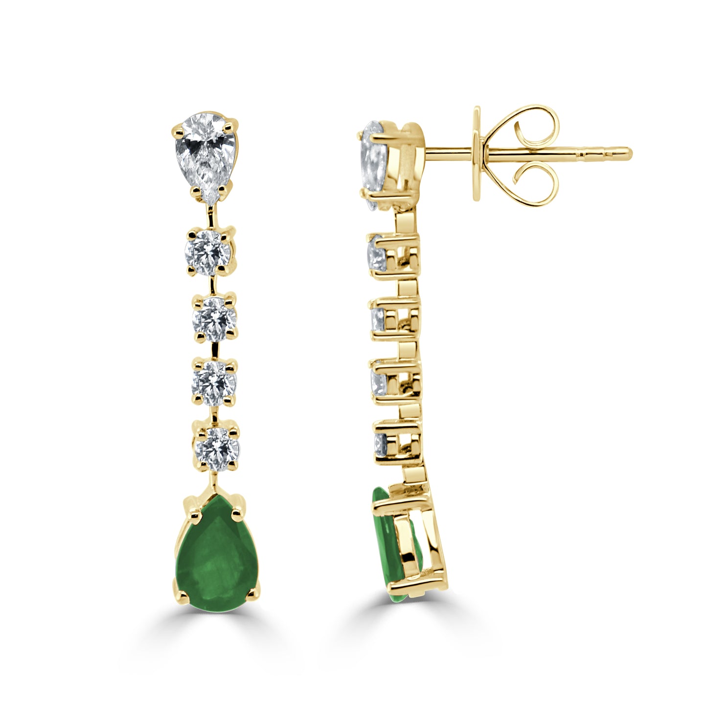 Sabrina Designs 14K Gold Diamond & Pear-Shaped Precious Gem Drop Earrings