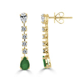 Sabrina Designs 14K Gold Diamond & Pear-Shaped Precious Gem Drop Earrings