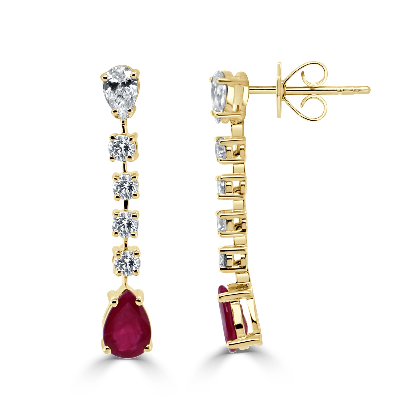 Sabrina Designs 14K Gold Diamond & Pear-Shaped Precious Gem Drop Earrings