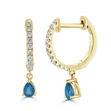 Sabrina Designs 14K Gold Diamond & Gemstone Charm Hoop Earrings