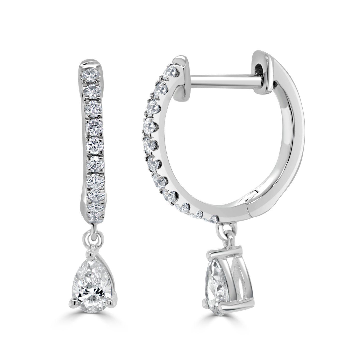 Sabrina Designs 14K Gold 0.18ctw Diamond Pear-Shaped Charm Drop Earrings