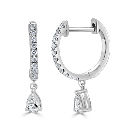 Sabrina Designs 14K Gold 0.18ctw Diamond Pear-Shaped Charm Drop Earrings
