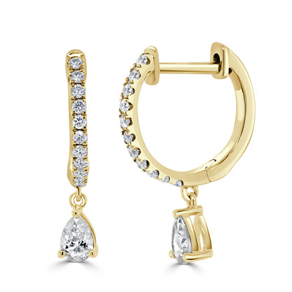 Sabrina Designs 14K Gold 0.18ctw Diamond Pear-Shaped Charm Drop Earrings