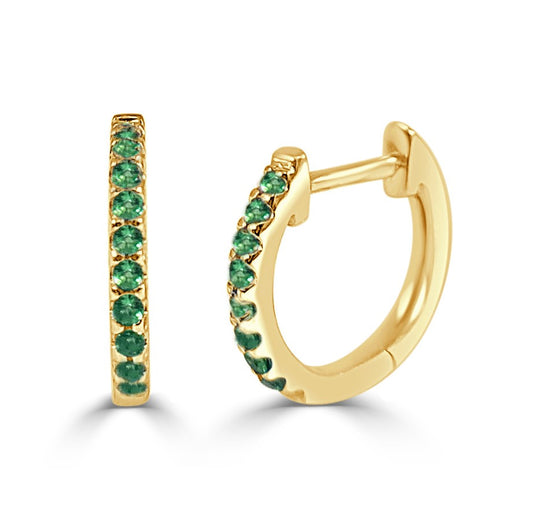 Sabrina Designs 14K Gold Precious Gemstone Huggie Hoop Earrings