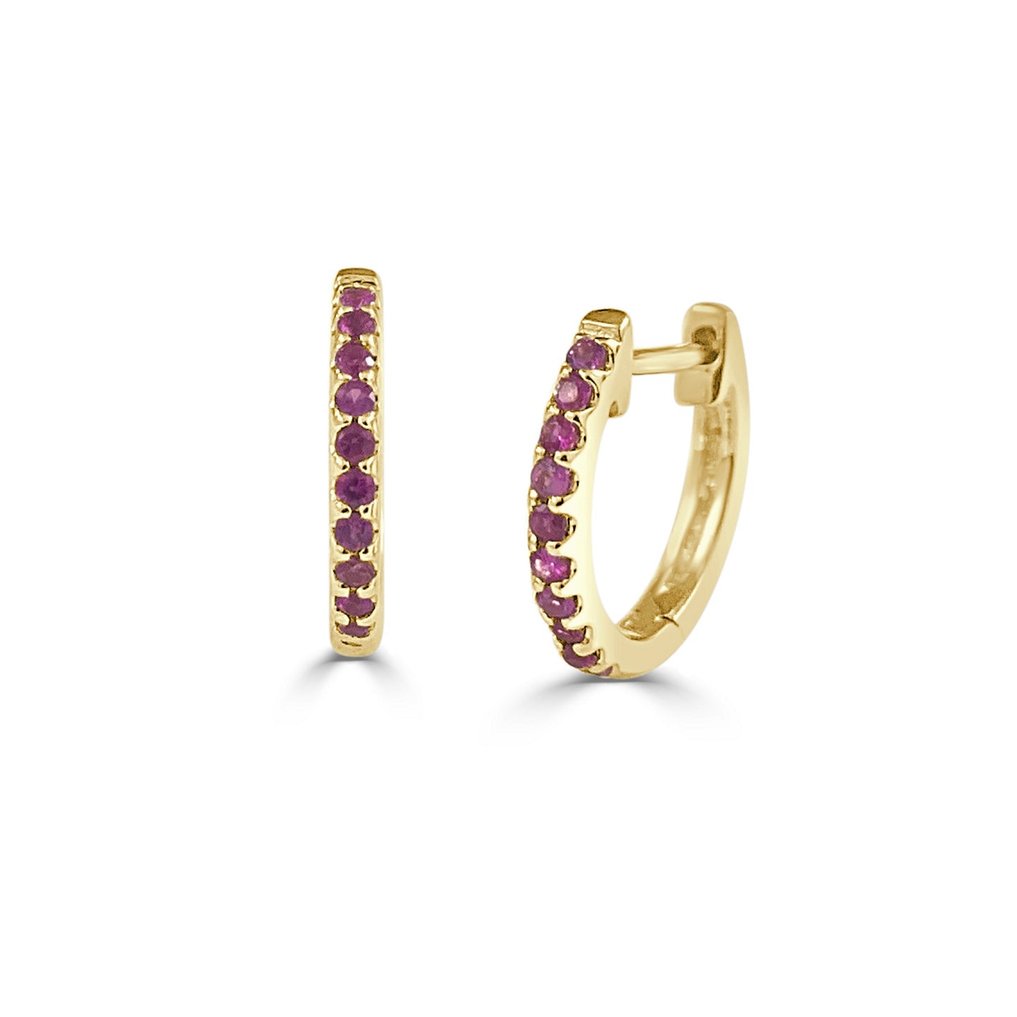 Sabrina Designs 14K Gold Precious Gemstone Huggie Hoop Earrings