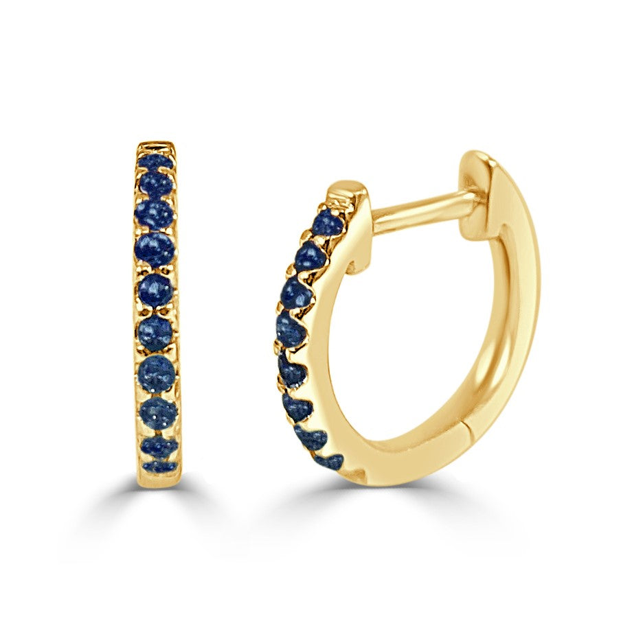 Sabrina Designs 14K Gold Precious Gemstone Huggie Hoop Earrings