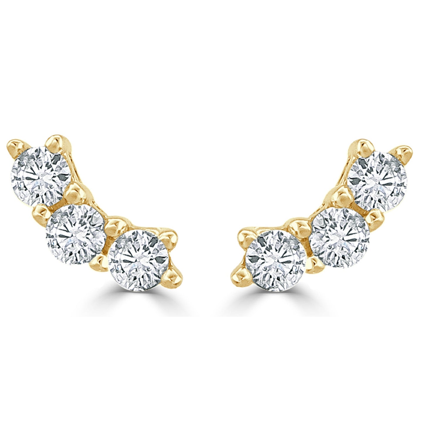 Sabrina Designs 14K Gold 0.31ctw Diamond Crawler Earrings