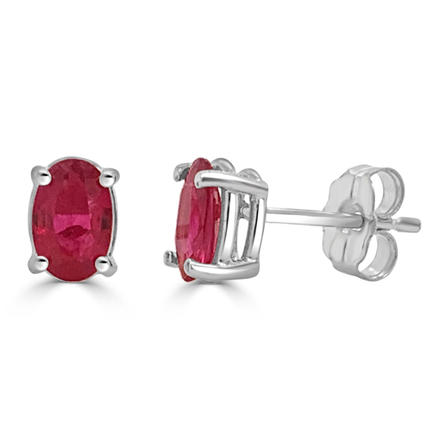 Sabrina Designs 14K Gold Ruby Oval Stud Earrings