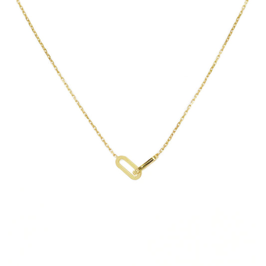 14K Italian Gold Interlocked Link Necklace