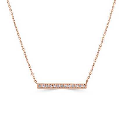 Sabrina Designs 14K Gold 0.10ctw Diamond Bar Necklace
