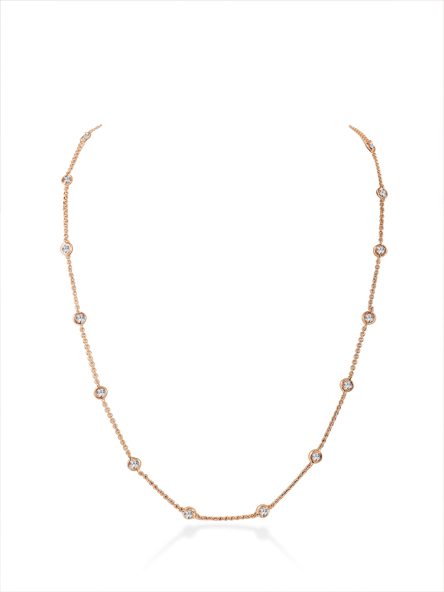 Sabrina Designs 14K Gold 0.31ctw Diamond Station 18" Necklace