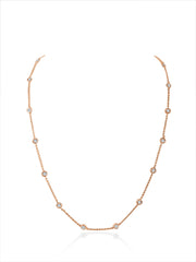 Sabrina Designs 14K Gold 0.31ctw Diamond Station 18" Necklace