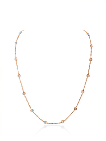 Sabrina Designs 14K Gold 0.31ctw Diamond Station 18" Necklace