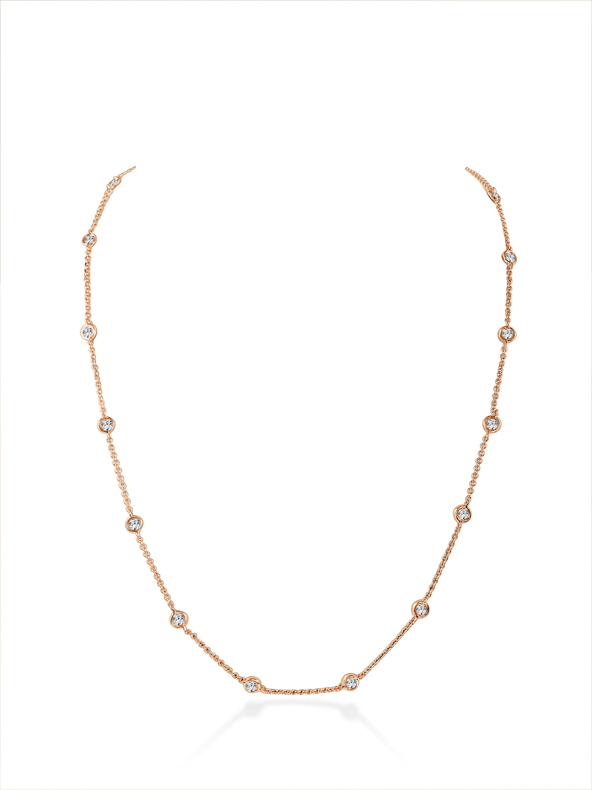 Sabrina Designs 14K Gold 0.31ctw Diamond Station 18" Necklace