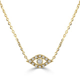 Sabrina Designs 14K Gold 0.08ctw Diamond Evil Eye Necklace