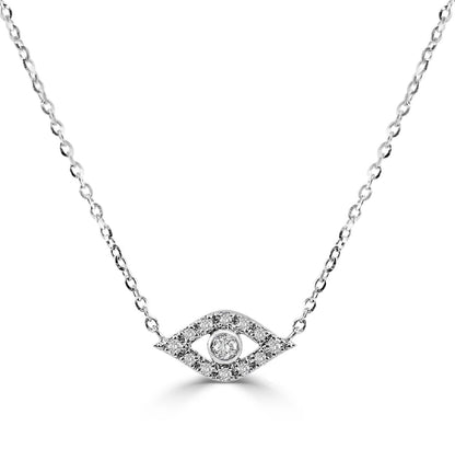 Sabrina Designs 14K Gold 0.08ctw Diamond Evil Eye Necklace