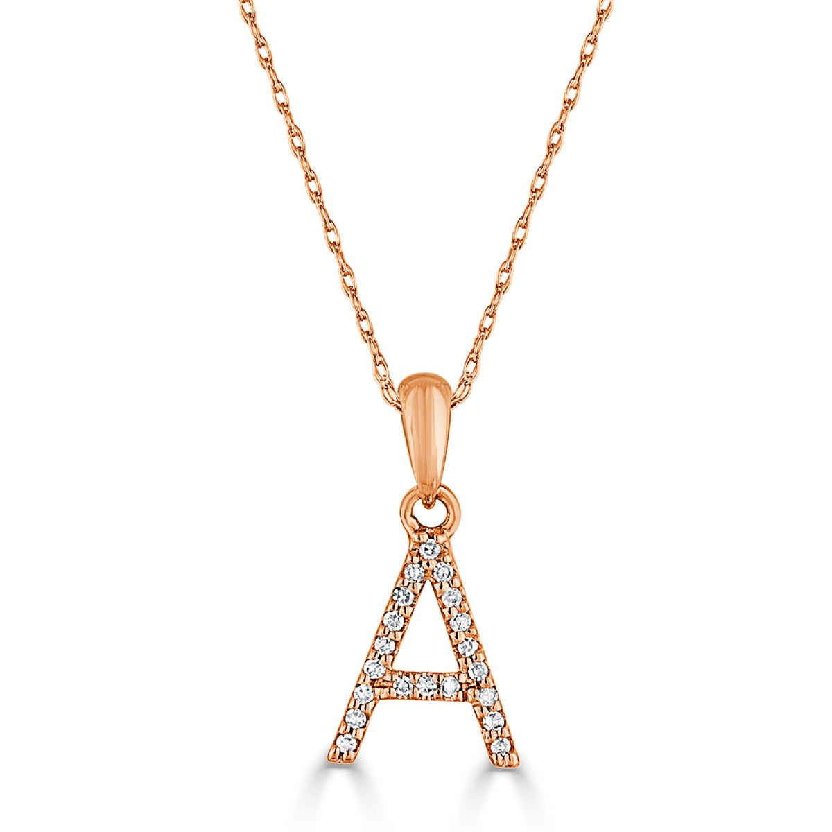 Sabrina Designs 14K Gold 0.06ctw Diamond Initial Pendant with Chain