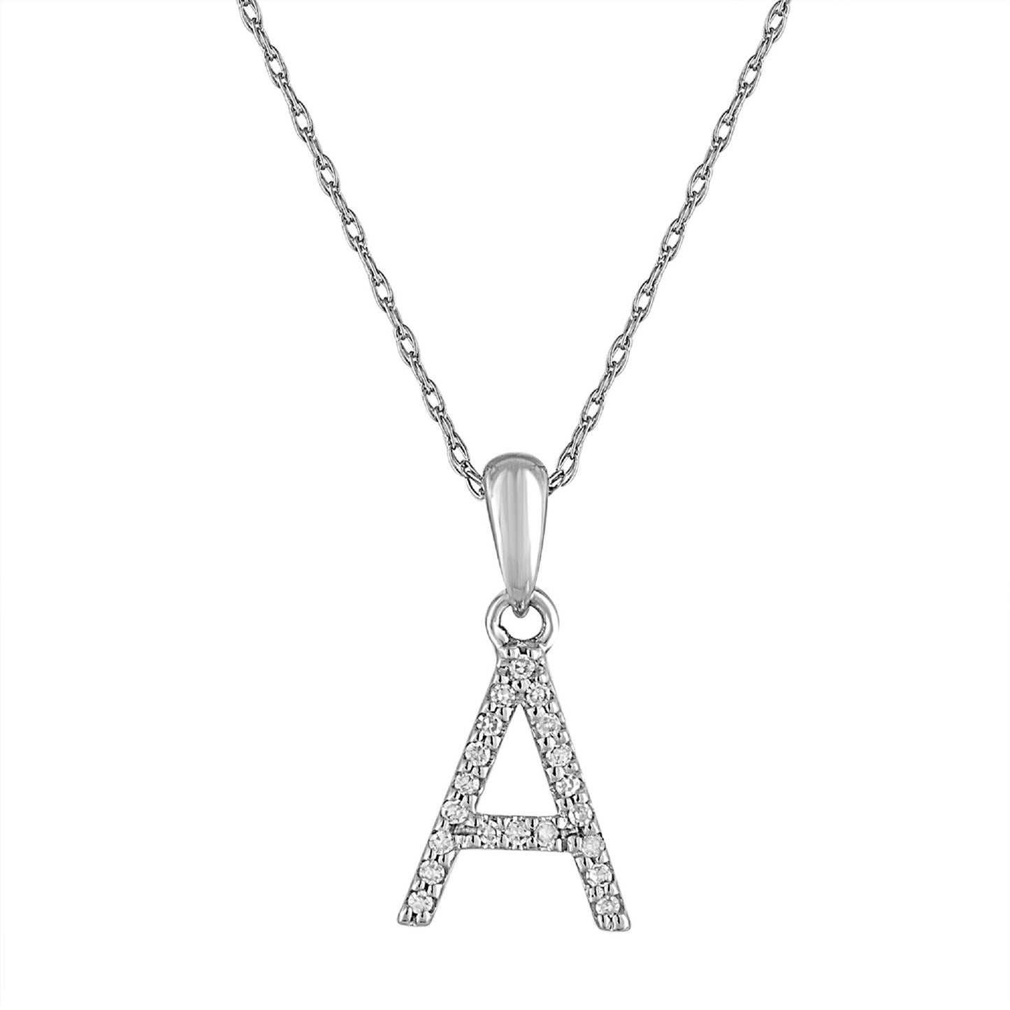 Sabrina Designs 14K Gold 0.06ctw Diamond Initial Pendant with Chain