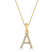Sabrina Designs 14K Gold 0.06ctw Diamond Initial Pendant with Chain