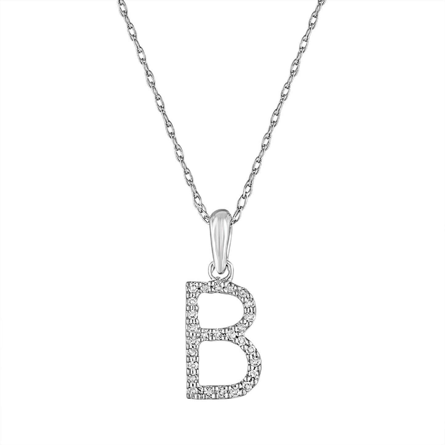 Sabrina Designs 14K Gold 0.06ctw Diamond Initial Pendant with Chain