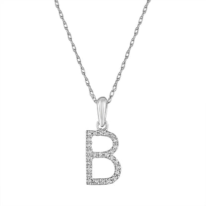 Sabrina Designs 14K Gold 0.06ctw Diamond Initial Pendant with Chain