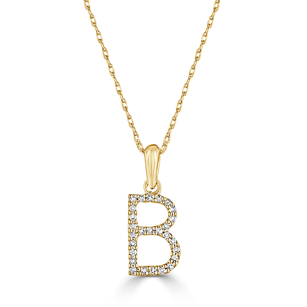 Sabrina Designs 14K Gold 0.06ctw Diamond Initial Pendant with Chain