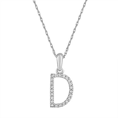 Sabrina Designs 14K Gold 0.06ctw Diamond Initial Pendant with Chain