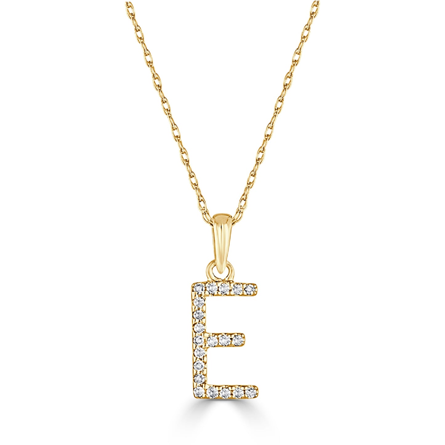 Sabrina Designs 14K Gold 0.06ctw Diamond Initial Pendant with Chain